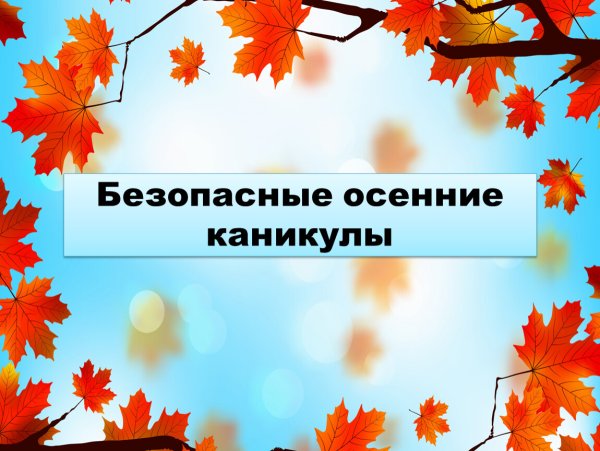 Скоро осенние каникулы