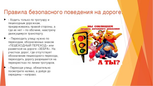 Безопасное поведение детей в каникулы на дорогах