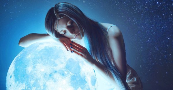 Ночь Луна девушка