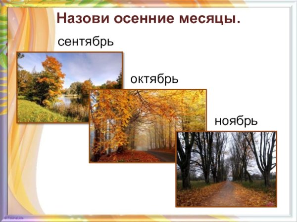 Осенние месяцы
