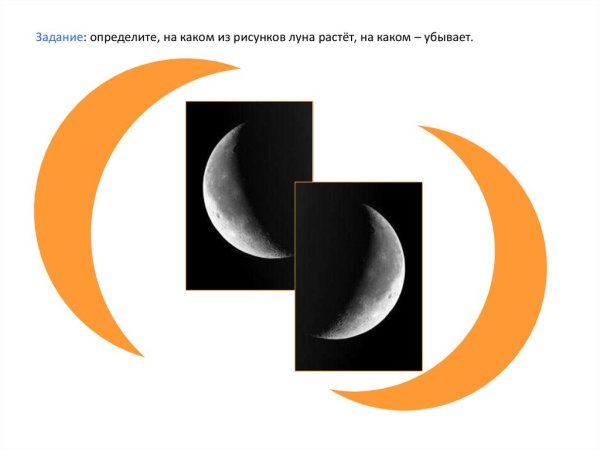 Растущая и убывающая Луна