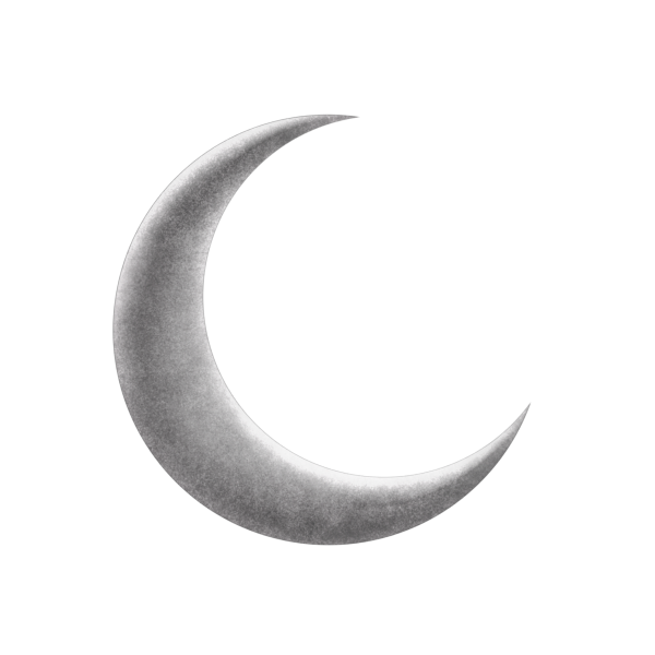 Месяц на белом фоне