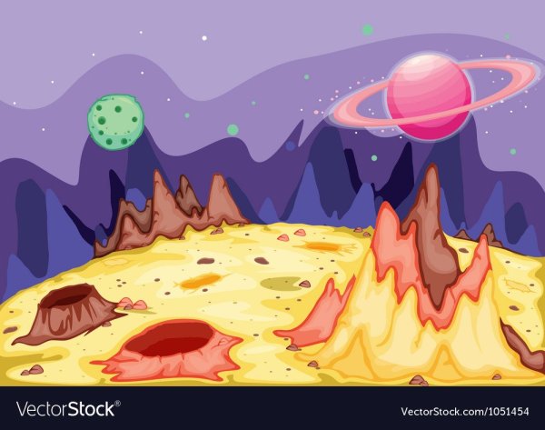 Мультяшная поверхность планеты