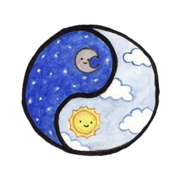 Рисунки легкие Луна для срисовки