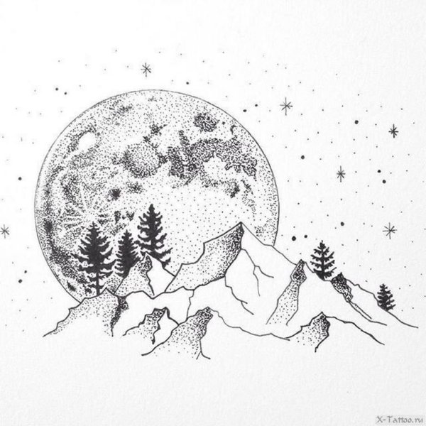 Луна скетч