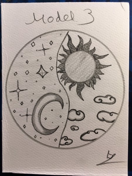 Лунные легкие рисунки для скетчбука