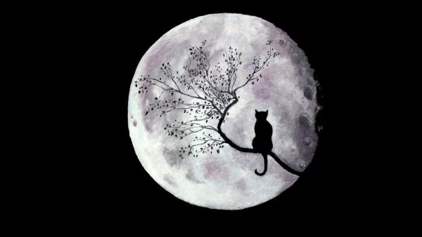 Луна карандашом