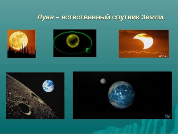 Естественный Спутник земли 1 класс