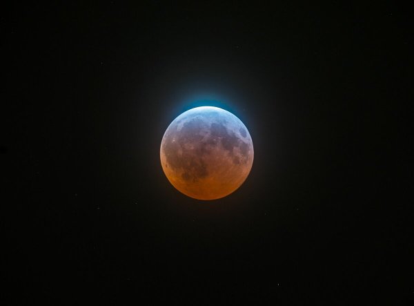 Лунное затмение красивое