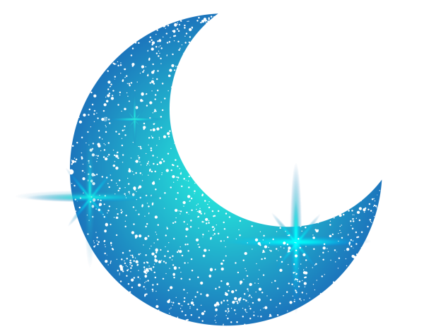 Месяц на белом фоне