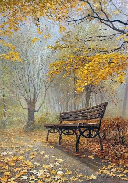 Художница Ольга Дидык осенний парк