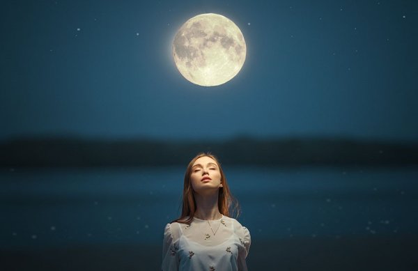 Фотосессия с луной
