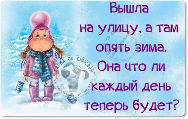 Смешные фразы про зиму