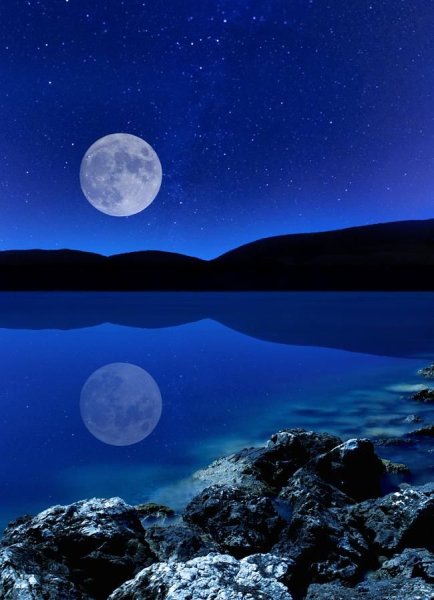 Полнолуние голубая Луна