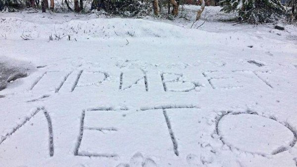 Снег летом