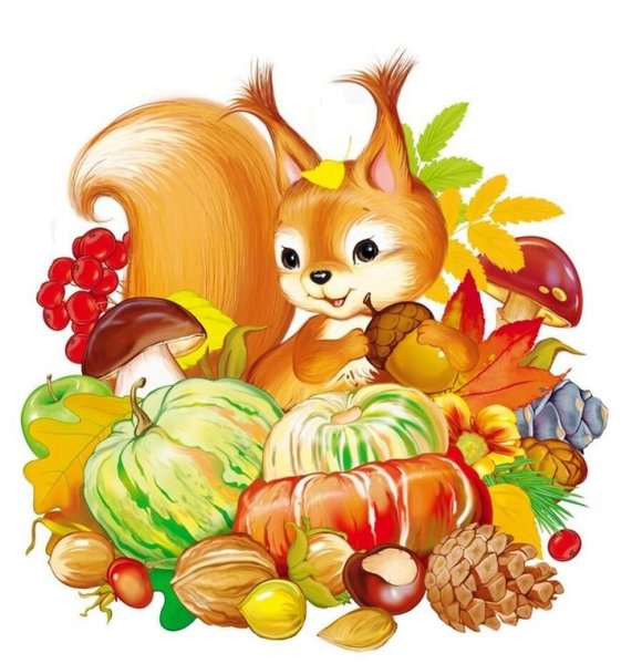 Осенняя белка для детей