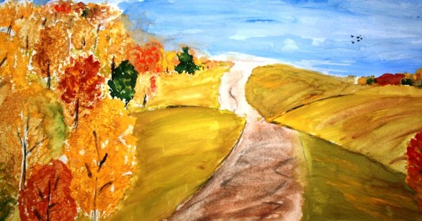 Осенний пейзаж для детей