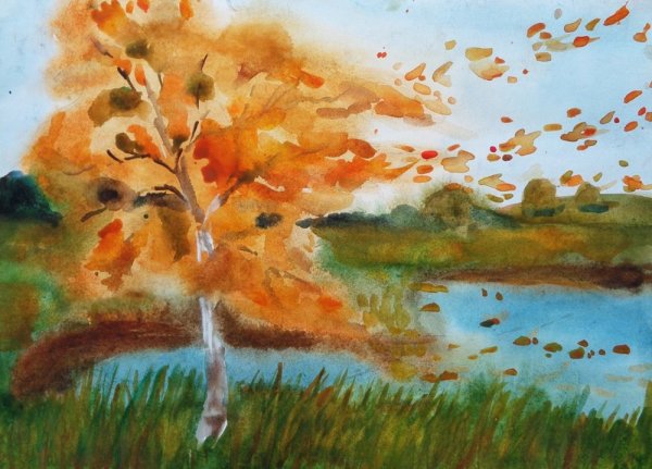 Рисование осенней природы