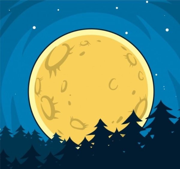 Луна рисунок