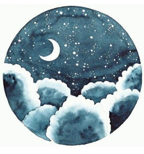 Луна рисунок