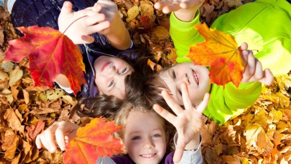 Дети осенью