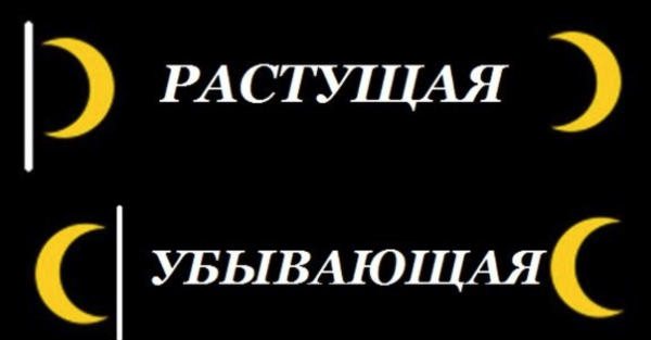 Растущая и стареющая Луна