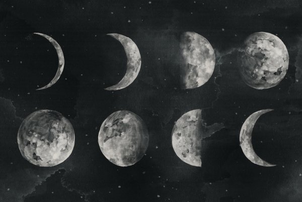 Растущая Луна полнолуние убывающая Луна
