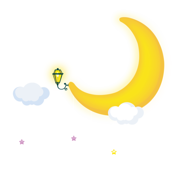 Месяц для детей на прозрачном фоне