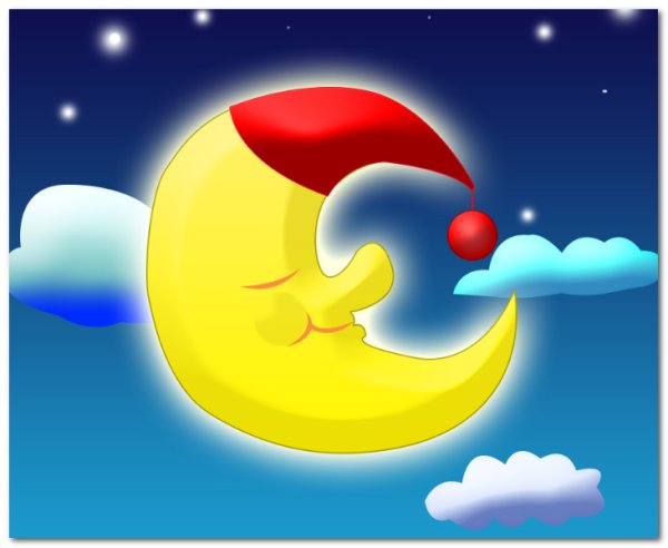 Луна мультяшная