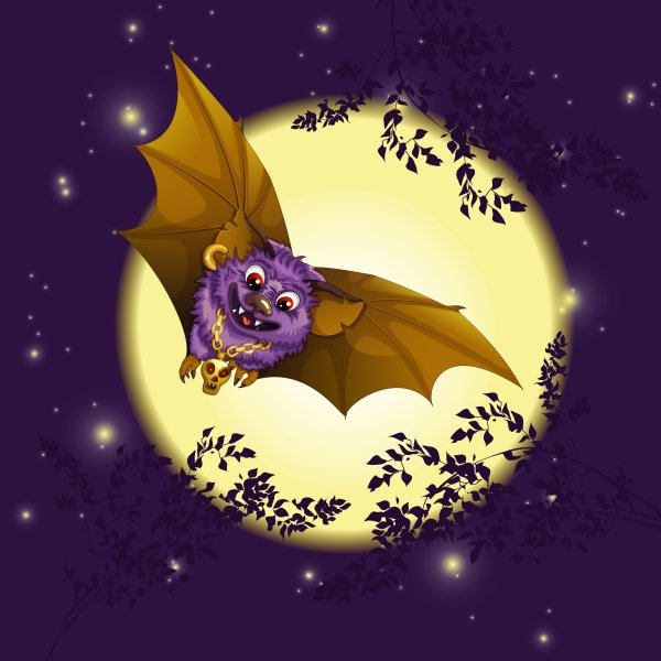 Луна и летучие мыши