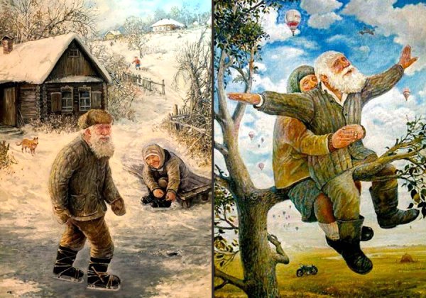 Художник Леонид Баранов. Цикл " русская деревня".