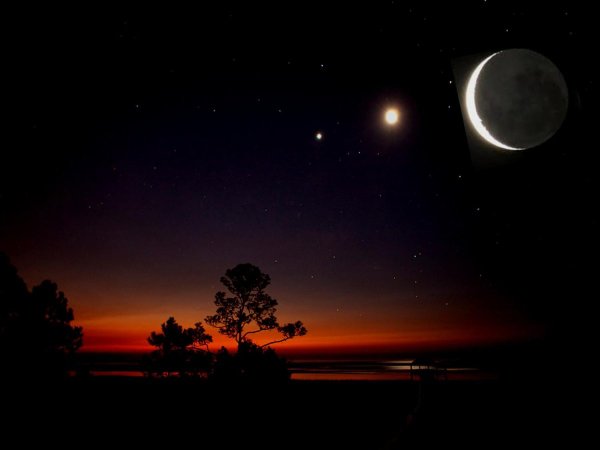 Луна и Венера