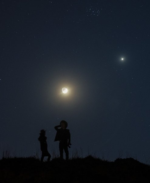 Луна и Венера