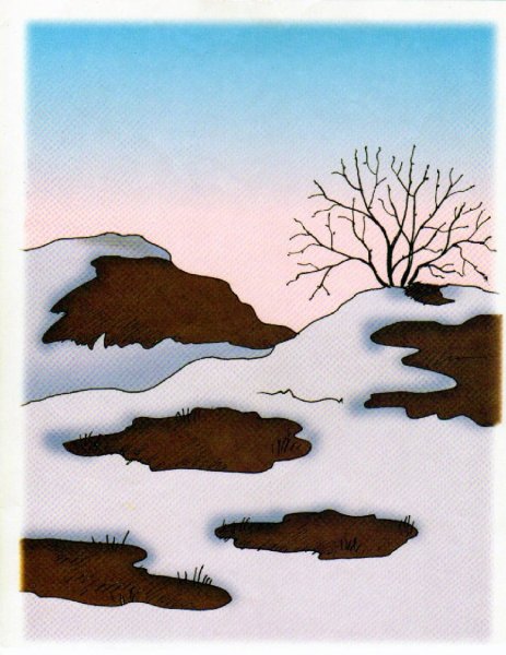 Проталины рисунок для детей