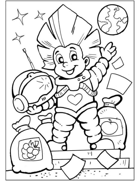 Незнайка раскраска