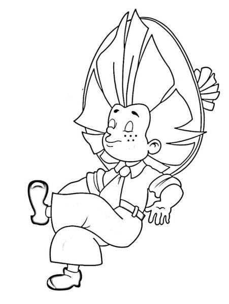 Незнайка Стекляшкин раскраска