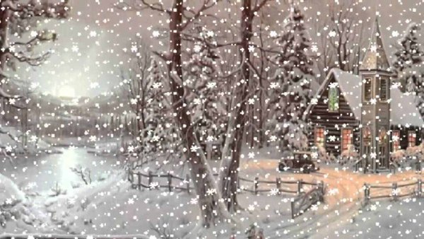 Картина снег идет для детей