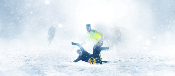 Фон зимний футбол