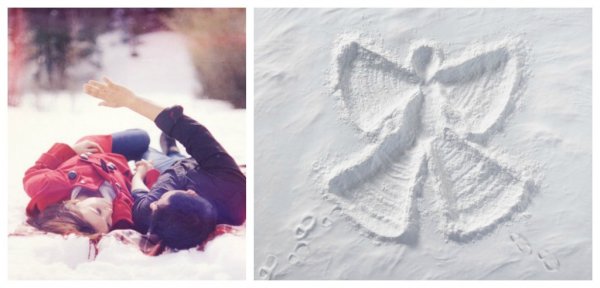 Снежный ангел на снегу