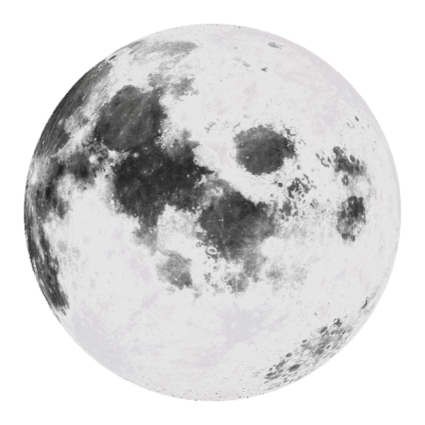Луна на белом фоне