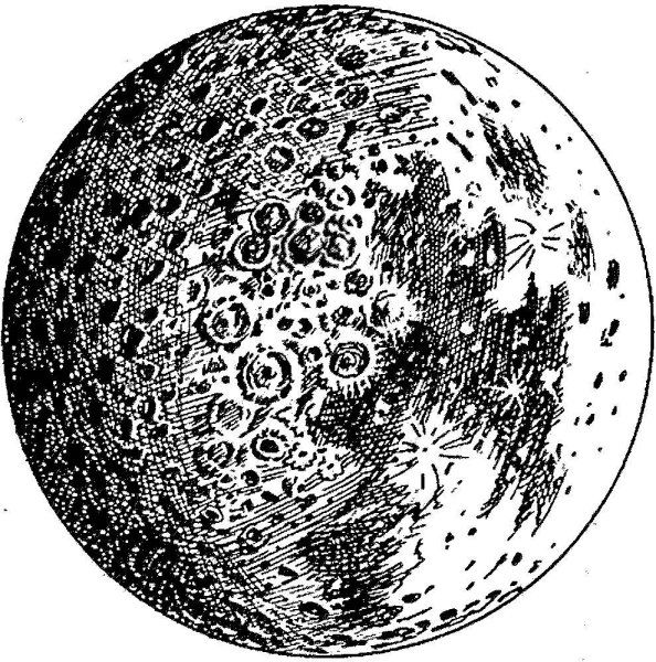Луна с кратерами вектор