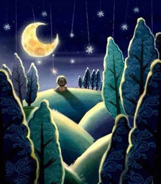 Луна иллюстрация