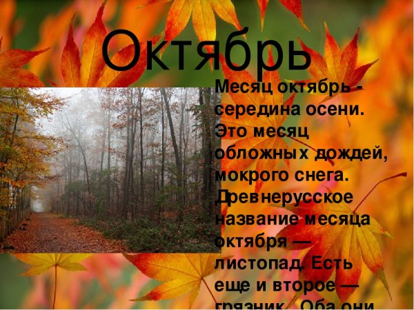 Октябрь стихи про октябрь