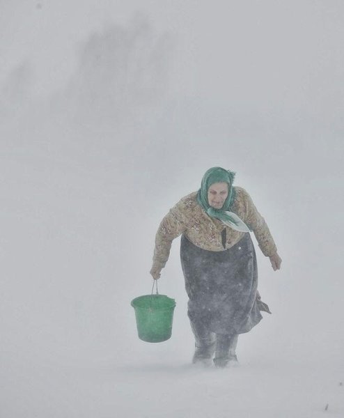 Бабушка с ведром