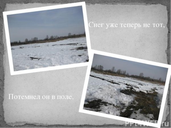 Снег теперь уже не тот потемнел