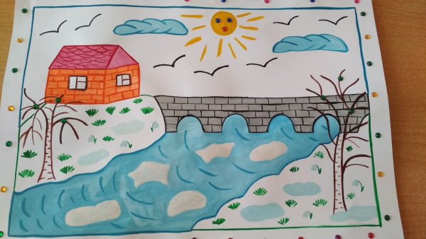 На Озерах треснул лед будто раскололи рисунок