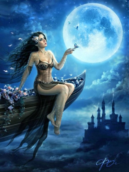 Лунная девушка фэнтези