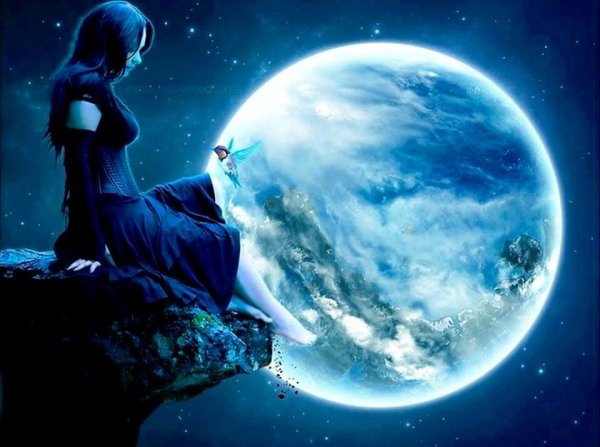 Девушка Луна фэнтези