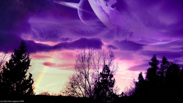 Фиолетовое небо
