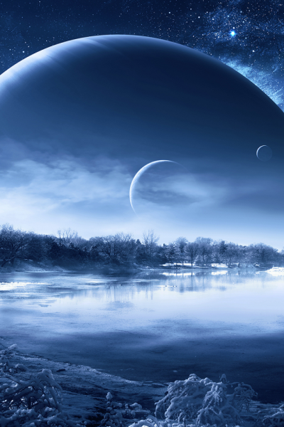 Ночь Луна облака